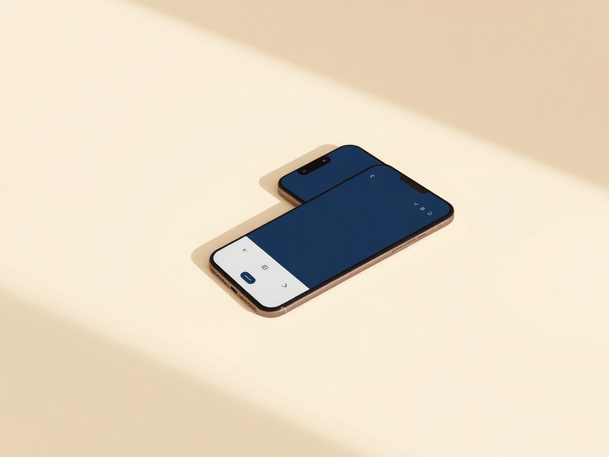 Mobile app mockup