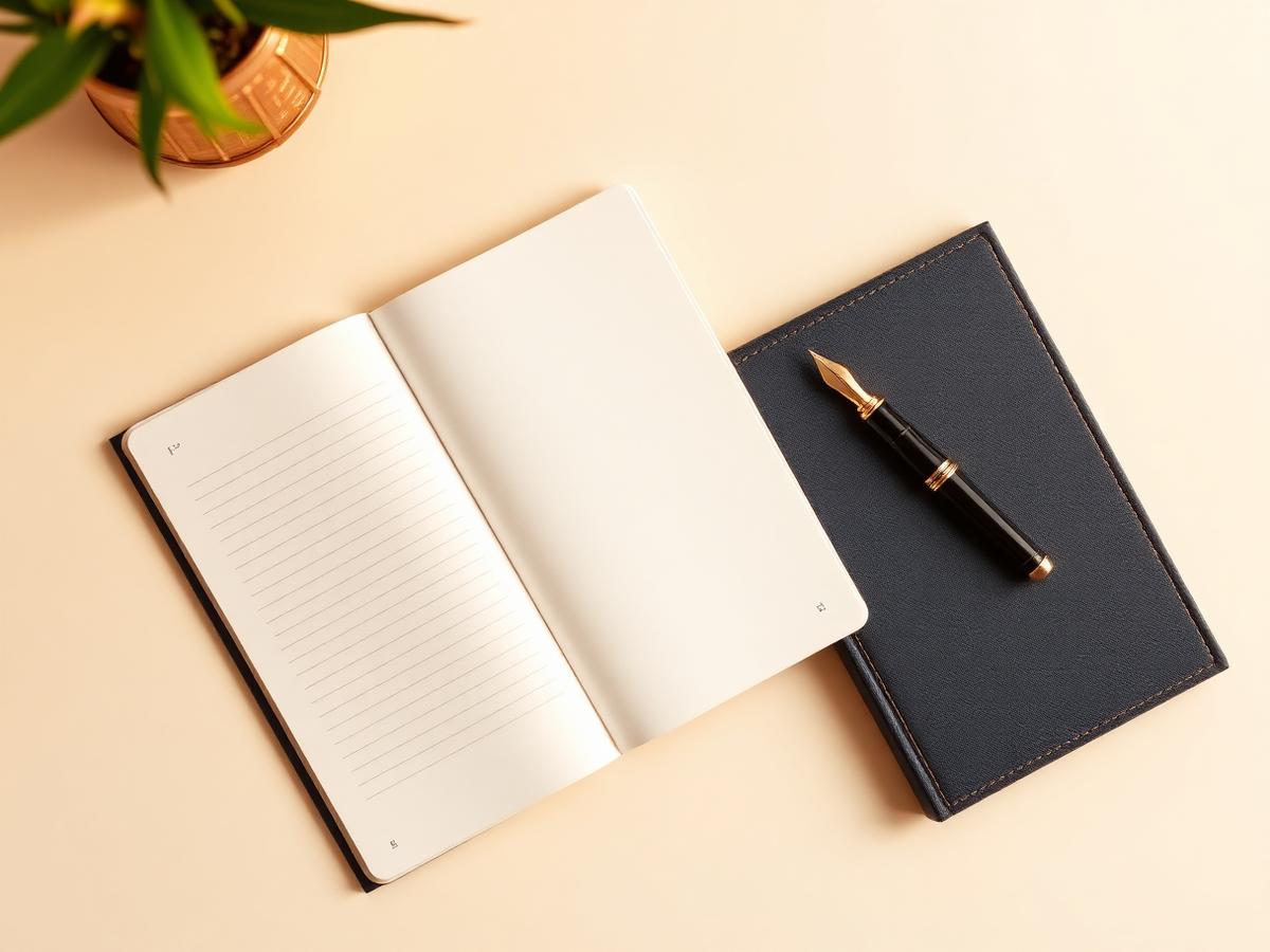 Notebook and pen